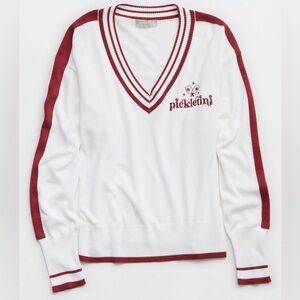 NWOT Pickletini by Aerie Pickleball Audrey Varsity Sweater Size L